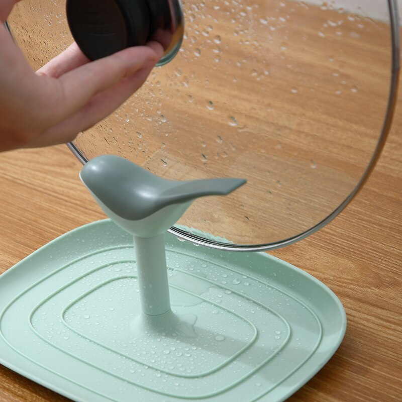 Kitchen Spatula Ladle Shelf Bird Shape Spoon Rest Pot Lid Holder Containers Supplies Rack Cover Strainer Pad Multifunction Stand