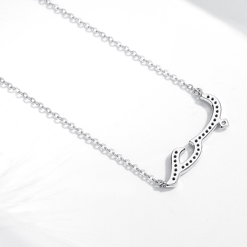 Tongzhe 925 Sterling Zilveren Ketting Voor Vrouwen Liefde Arabisch Vriendschap Cz Verklaring Hanger Ketting Engagement Sieraden