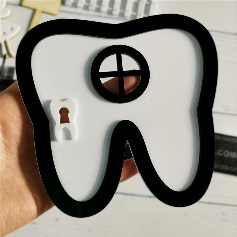 Hand Made pink Arch Fairy door Acrylic for boys miniature magic fairies tooth fairy door Set Black Teeth shape Printer