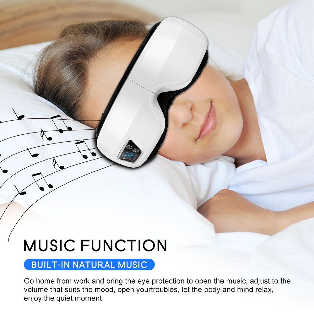 Masseur Oculaire 4D LED avec Vibration pour Musique Air , Appel Bluetooth, Soulage la Fatigue, Nouveauté