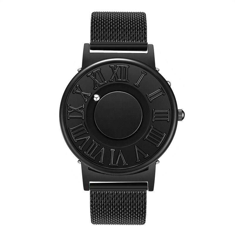 Eutour Horloge Man Canvas Lederen Band Heren Horloges Magnetische Bal Show Quartz Horloges Mode Mannelijke Klok Horloges