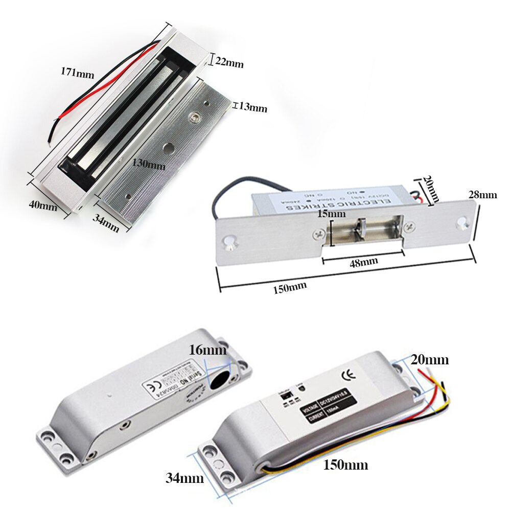 Backlight Wachtwoord Toetsenbord 125Khz Rfid Toegang Controlle Elektronische Toegang Lock Power Toegangscontrole Systeem Kit 1000 Gebruiker