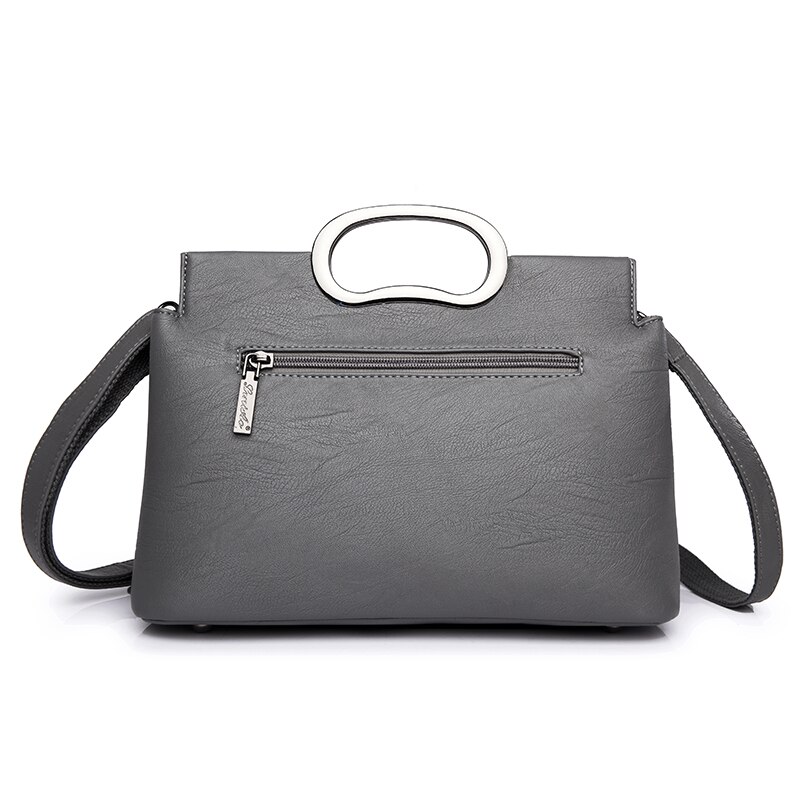 Vrouwen Handtassen Mode Hoge Pu Leer Vrouwen Tas Open Metalen Ring Enveloppen Draagbare Schouder Handtas 3883