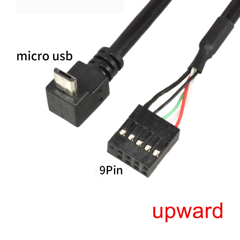 Placa base de ordenador PC 9P a Micro USB a DuPont 2,54mm 5Pin DuPont USB a Micro USB cable de datos papel de aluminio + cable de malla tejida: Lavanda