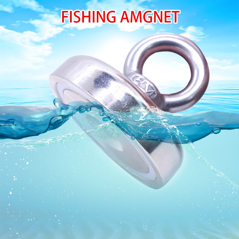 Starke Magnet Topf Angeln Magnet Tiefe Meer Salvage Magnetische Haken Permanent Neodym NdFeB Magnetischen Angeln Werkzeug mit Seil