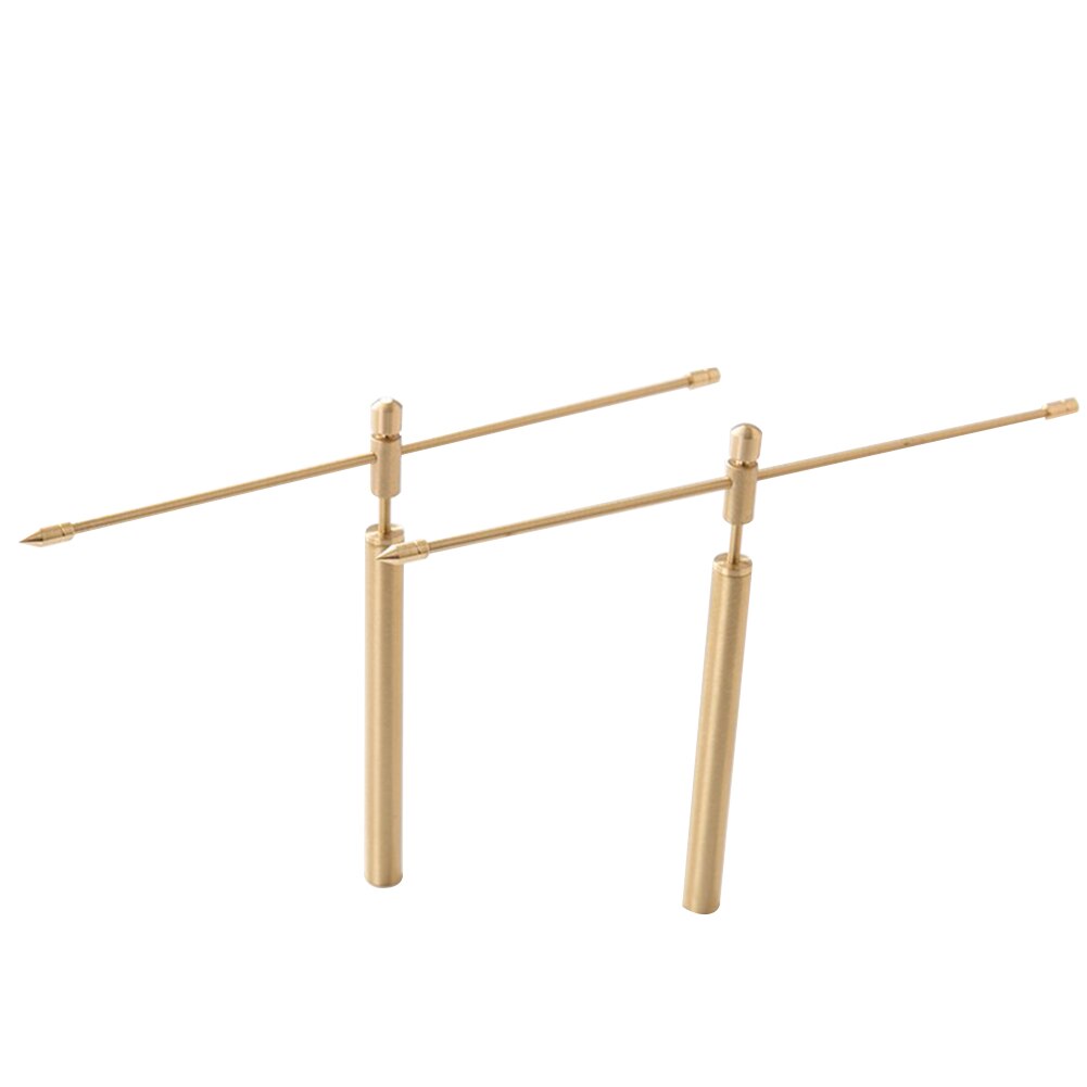 1pair Outdoor Dowsing Rod Copper Water Witching Dragon Seeking Energy Portable Adjustable Detector Flexible Detachable Tool