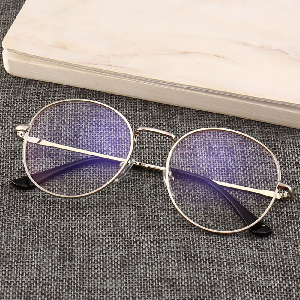 Zwarte Bril Mobiele Telefoon Bril Straling Blauw Licht Mannen Vlakke Spiegel Computer Bril Anti Blue Ray Clear Lens Bril: Zilver