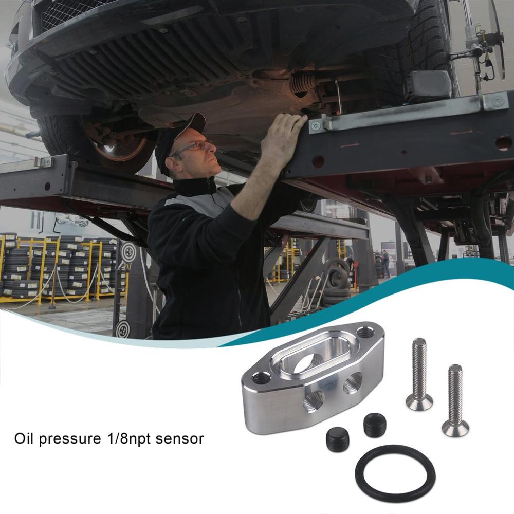 LS Oil Pressure Sensor Relocation Adapter W/ Dual 1/8"npt Outlets Accessories High Grade Aluminum