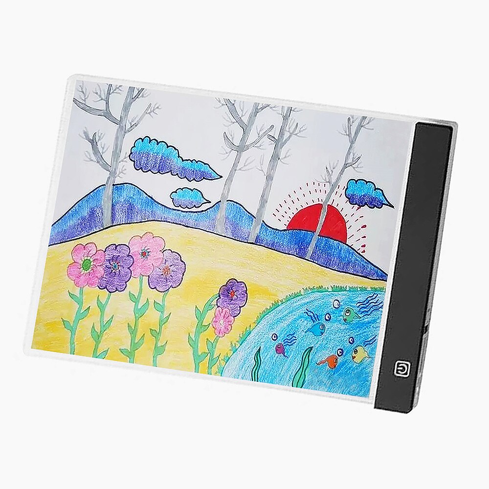 Acrylic A4 LED Copy Board Digital Drawing Tablet USB Tracing Pad Portable Light Pad Tracing Light Box with Adjustable Brightness