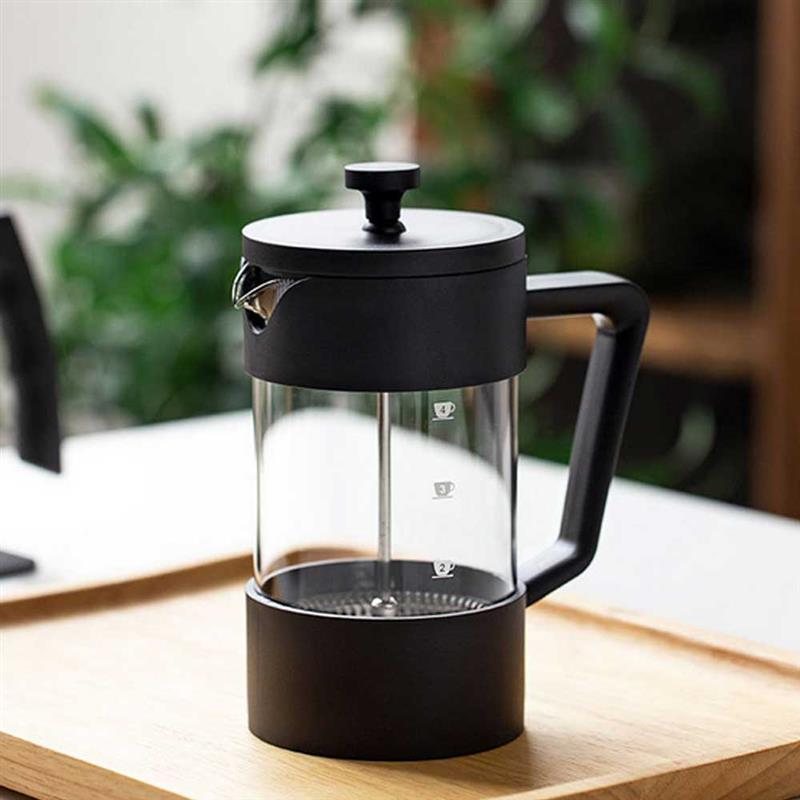 Stainless Steel Coffee Pot Hand Brewed Cafetiere Press With Filter Double Wall Insulation Polish Process Pot Cup
