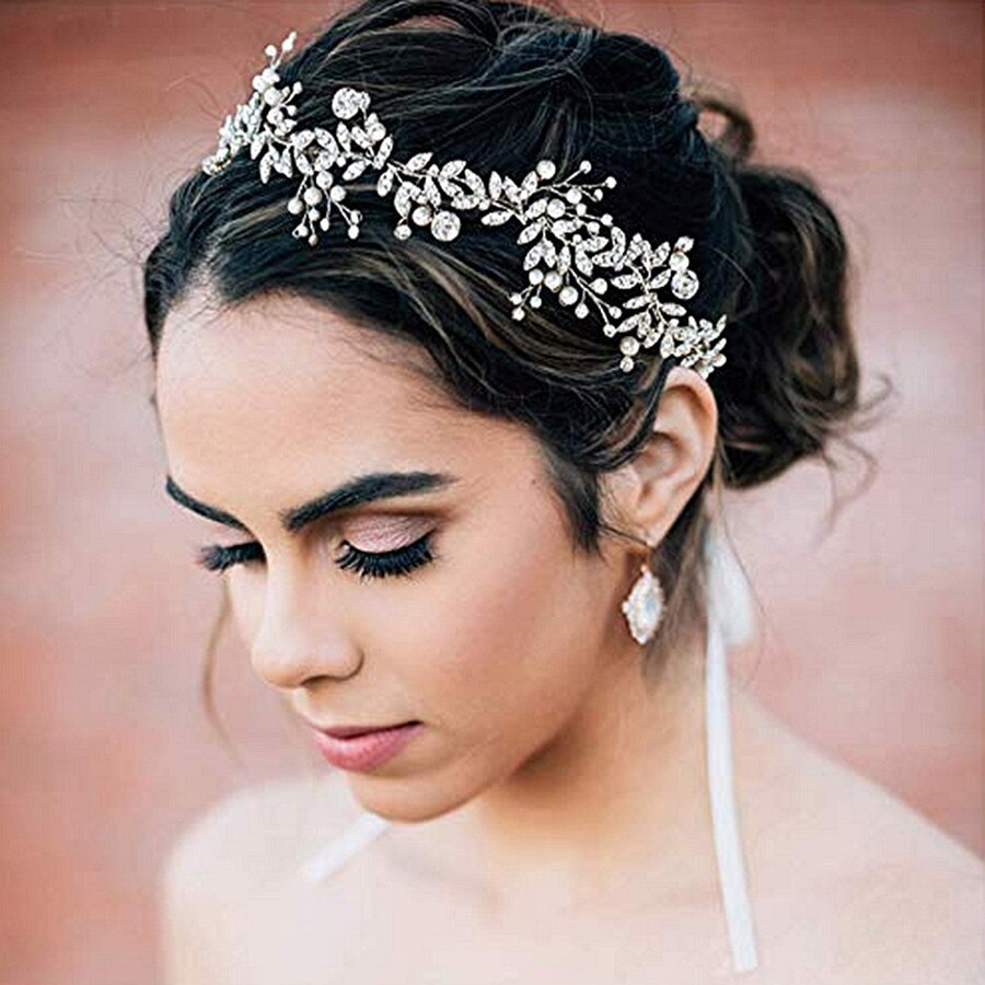 wreath girl headband princess tiara crown decoration bride bridesmaid wedding photography photo headdress: Antique Gold Plated