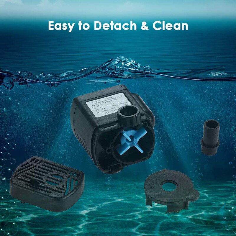 3W USB 4W Mini Submersible Water Pump Small Fountain Pump for Pond Aquariums Fish Tank Tabletop Fountain Pet Fountain EU US Plug