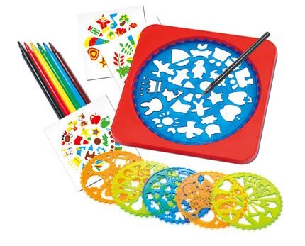 Børn tegning kunstværktøjer skitseplade doodle portefølje skabelon akvarel blyanter blomst skala sæt legetøj unisex plast: 1301