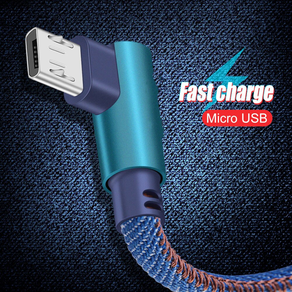 Olnylo Mikro USB Kabel 90 grad Schnelle Ladegerät Ladung Kabel für Huawei USB Kabel Mikro Daten Kabel für Samsung HTC Android Telefon