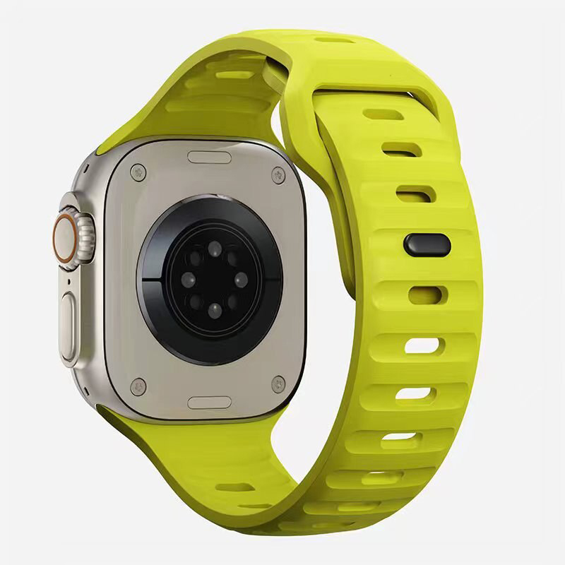 Soft Silicone Strap For Apple Watch Ultra Band 49mm 45mm 41mm 44mm 40mm 42mm 38mm Sport Watchband iWatch Series 9 8 7 6 Bracelet