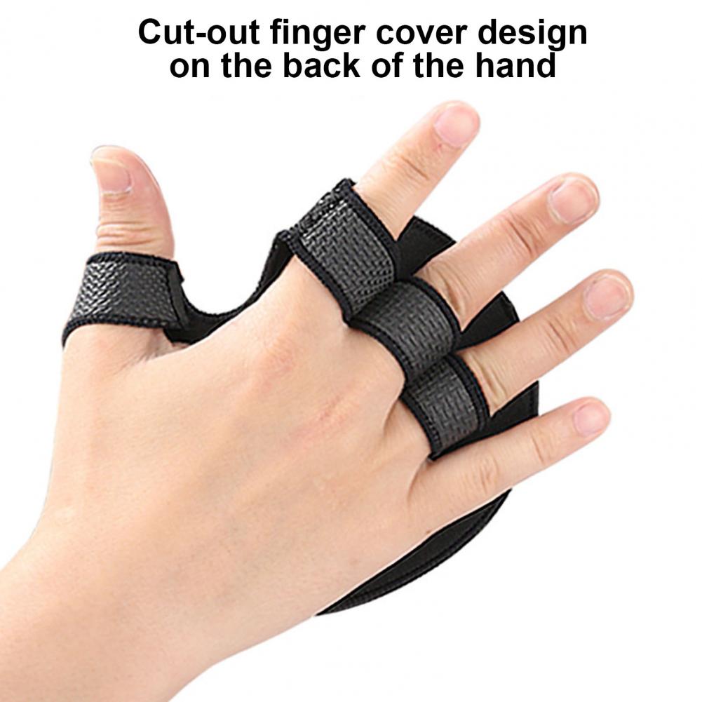 Hohle Fitness handschuhe Gewichtheben Griffe Pad 4-Finger Fitness Griffe Pad Hand Kokon rutsch feste Fitness Studio zum Gewichtheben