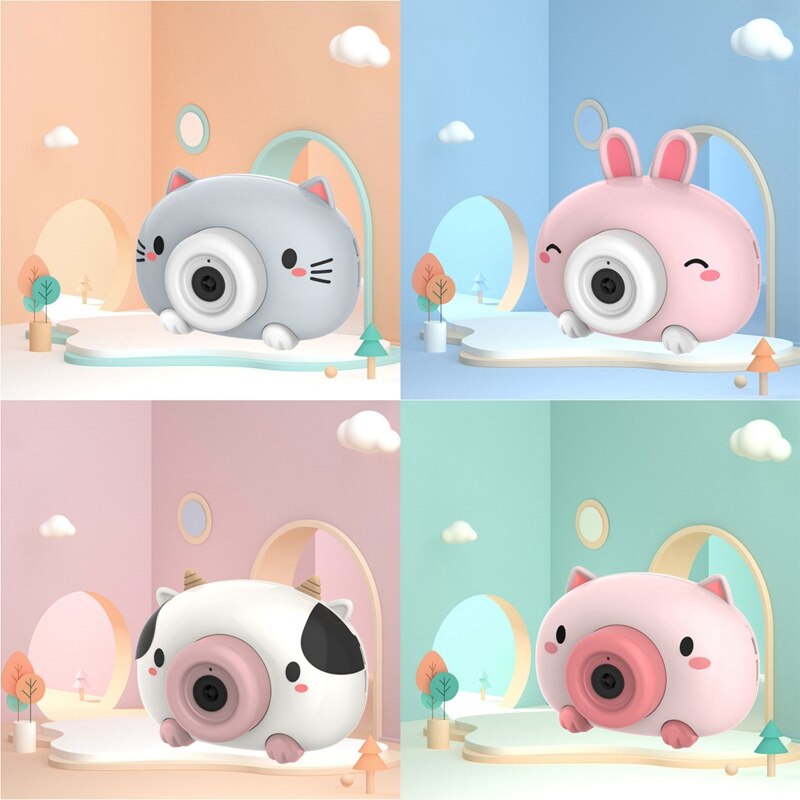 Cartoon Dier Automatische Bubble Machine Voor Lente Uitje Bubble Blazen Camera Muziek Speelgoed Kinderen Buiten Spel