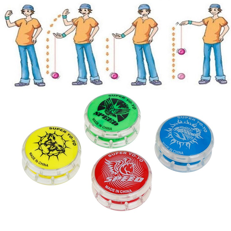 Magisk yoyo boldlegetøj til børn farverigt plast let at bære jojo-legetøj festdreng klassisk sjovt yoyo boldlegetøj