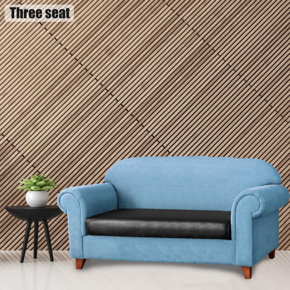 Elastisk pu læder sofa pudebetræk vandtæt stol slipcovers møbler protector slip cover til sofa sæde og hjem: 3 størrelse