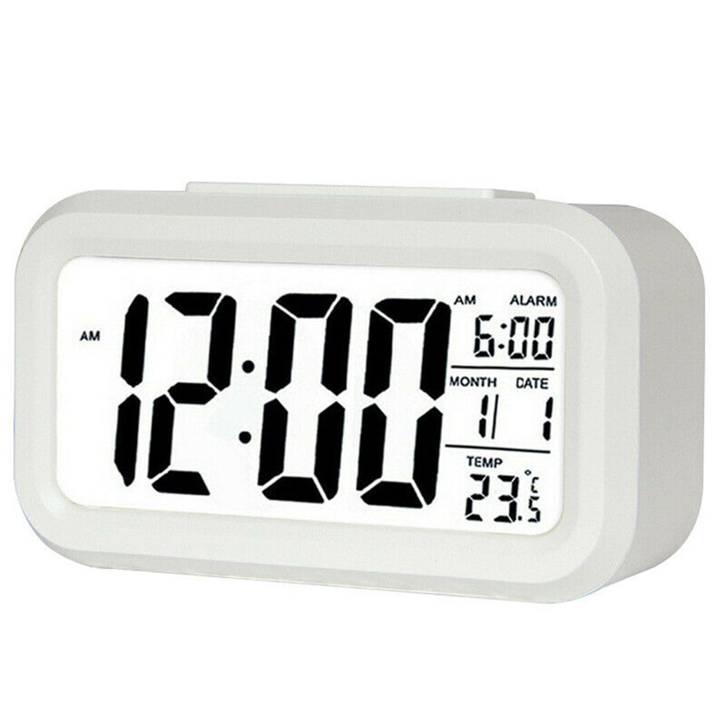 1 X Elektronische Wekker Led Met Kalender + Thermometer Backlight Elektronische Wekker Digitale Tijd 138X80X47Mm: White