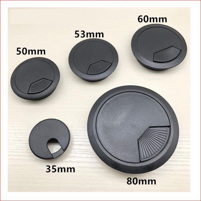 1pcs 35/50/53/60mm Computer Desk Plastic Grommet Cable Hole Covers Outlet Port/Wire Hole Cover