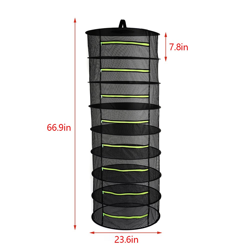 TTLIFE herbe séchage pliant filet de pêche séchoir maille plateau étendoir fleurs cintre poisson filet matériel accessoire outil: 8 Layers