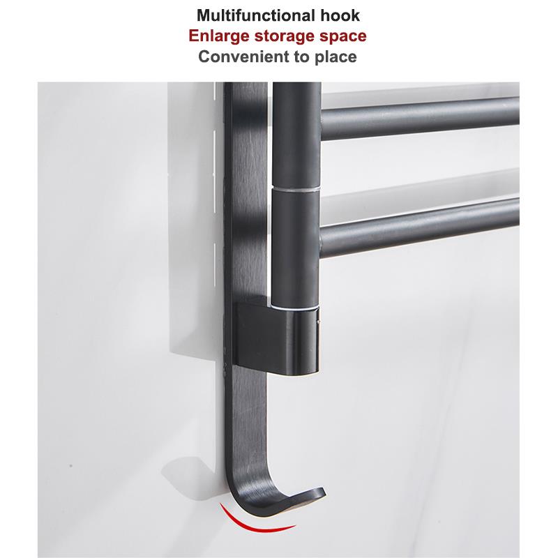 Badkamer Handdoekenrek Draaibare Handdoek Houder Ruimte Aluminium 2/3/4/5-Bar Handdoek Hanger Keuken Plank Papier opknoping Muur Gemonteerd