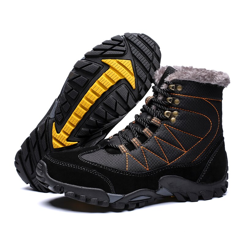 Nouveaux hommes hiver neige bottes décontracté hommes avec des bottes en peluche chaussures pour hommes bottines 39-44