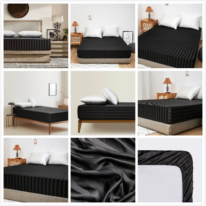 Hoeslaken 100% Natuurlijke Moerbei Zijde Elastische Band 1Pc Laken Luxe Effen Kleur Dubbele Queen Size Echte Zijde matrashoes