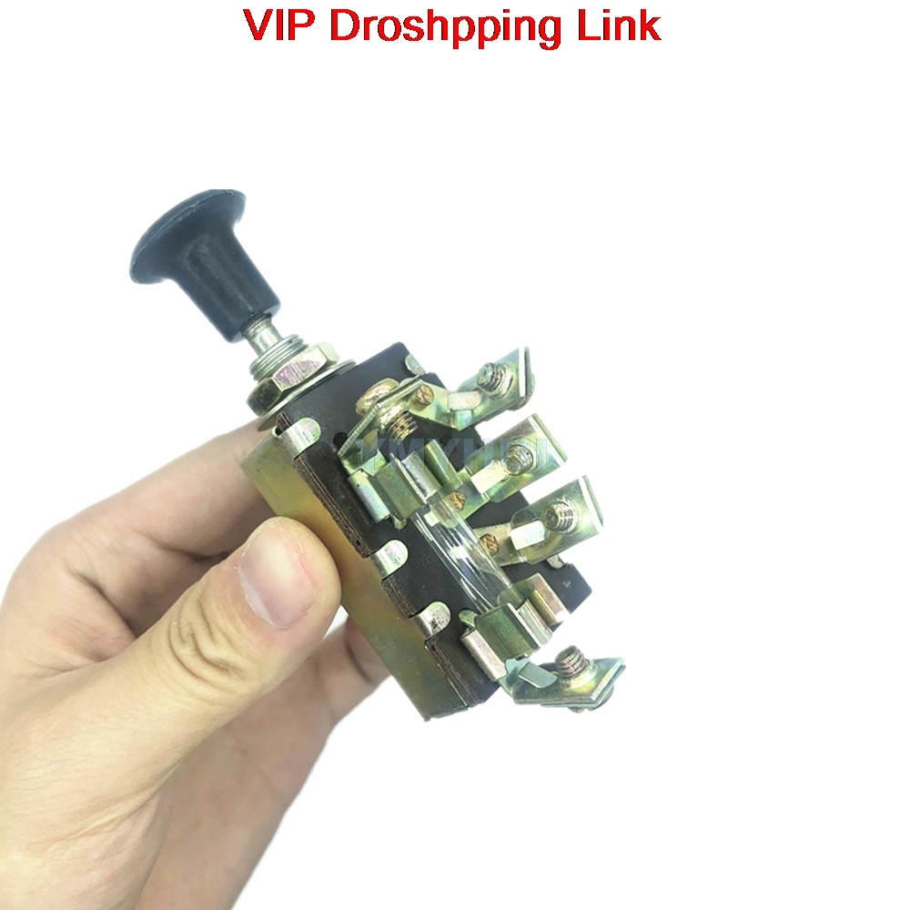 Agricultural tractor headlight switch single gear dual gear hand push pull switch truck modified horn wiper switch accessories