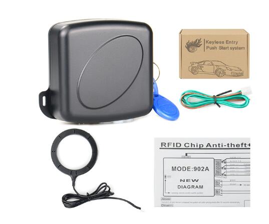 Auto Car Alarm Engine Push Start Button RFID Lock Ignition Starter Keyless Entry Start Stop Immobilizer Anti-theft System: Type2