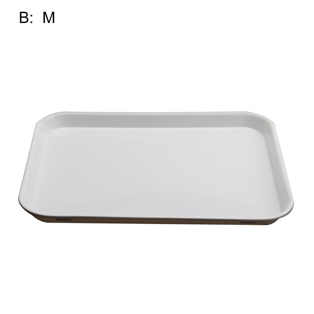 Serving Tray Square Rectangle Breakfast Sushi Snack Bread Dessert Cake Plate Stackable Decorative Serving Trays for Home: B M