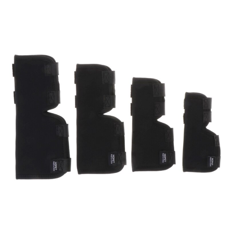 1 Paar Zwarte Benen Brace Hond Knie Spronggewricht Protector Honden Pad Therapeutische Ondersteuning Schokbestendig Outdoor Training Beschermen 4 Size: M