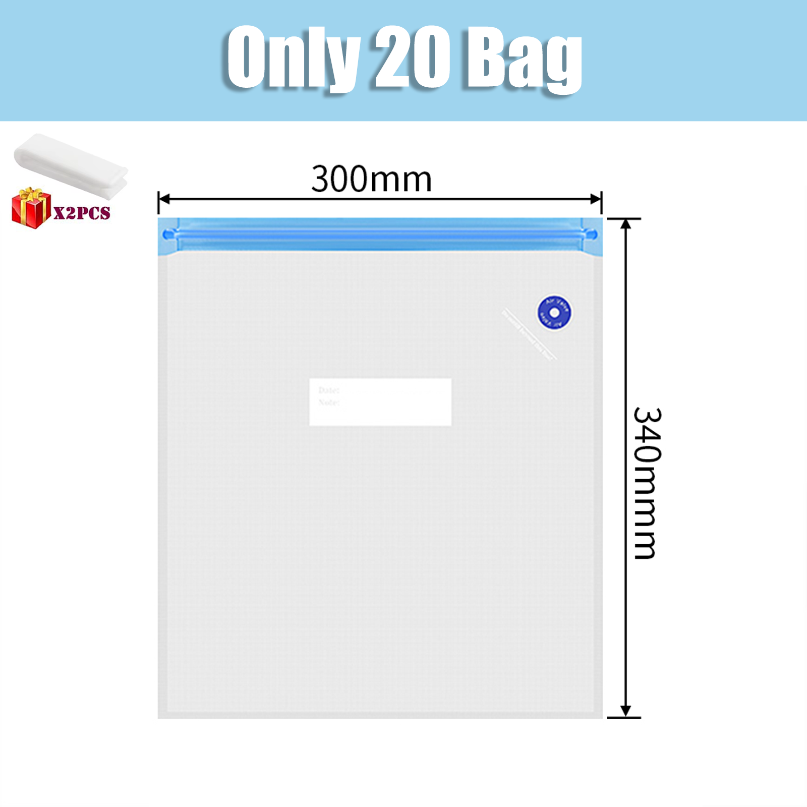 Vakuum-Aufbewahrungsbeutel für 3D-Drucker, Filament, PLA, PETG, ABS, Trockner, Safekeep, feuchtigkeitsbeständig, Verschlussbeutel, hält Filament trocken: Blau