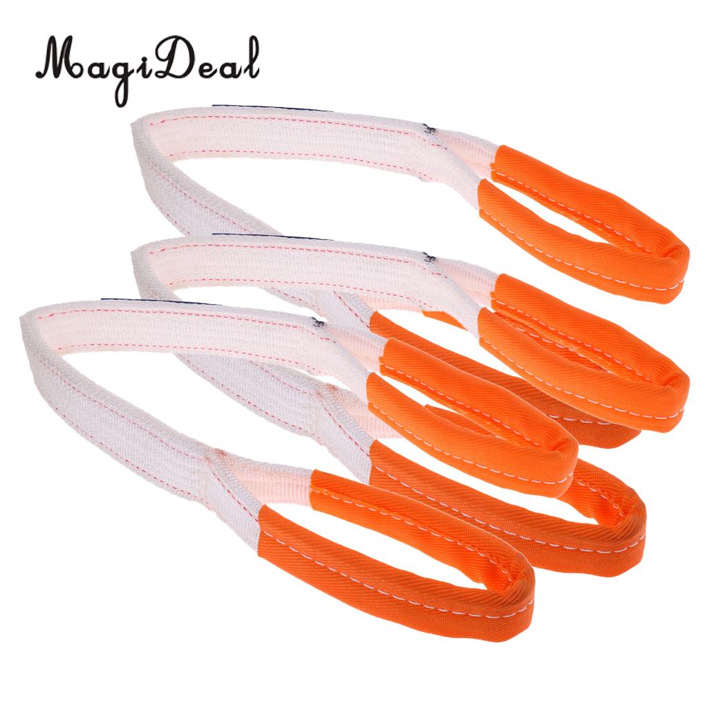 3Pcs Premium Car Emergency Tow Cable Heavy Duty Road Recovery Strap Winch Extension Strap