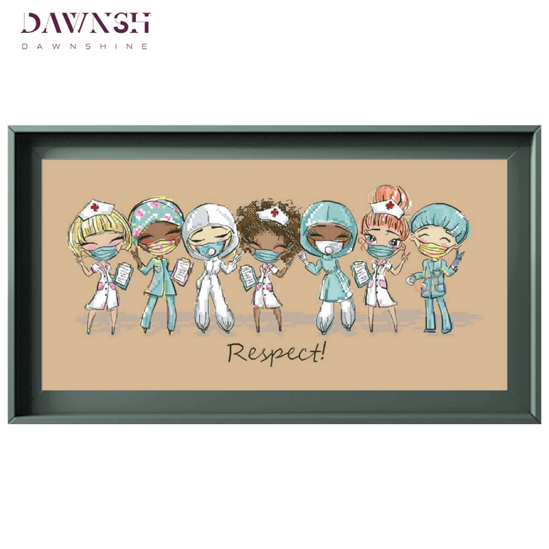 5D DIY Diamond Painting Respectable Beautiful Nurse Cross Stitch Kits Diamond Embroidery Handmade Mosaic Art Home Decoration
