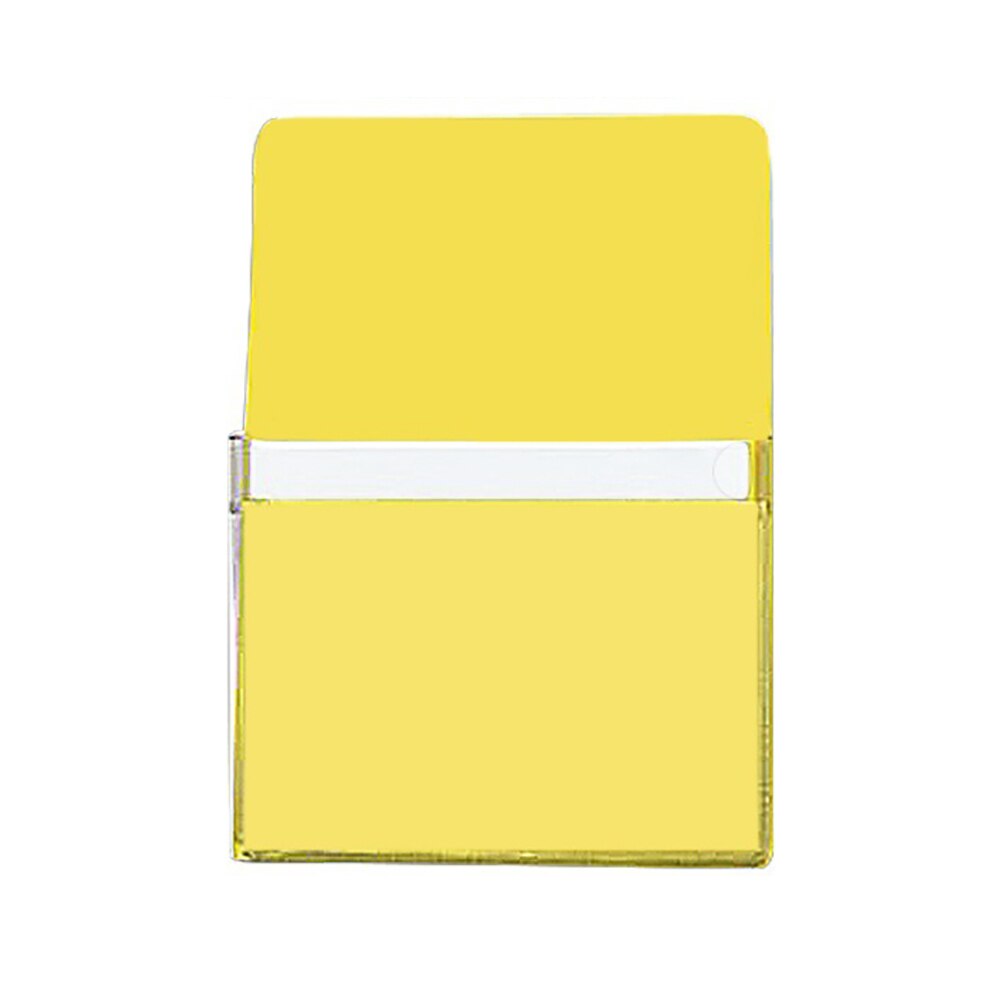 Porte-organiseur magnétique pour tableau blanc et réfrigérateur, pochette transparente de rangement pour outils et papeterie: YELLOW
