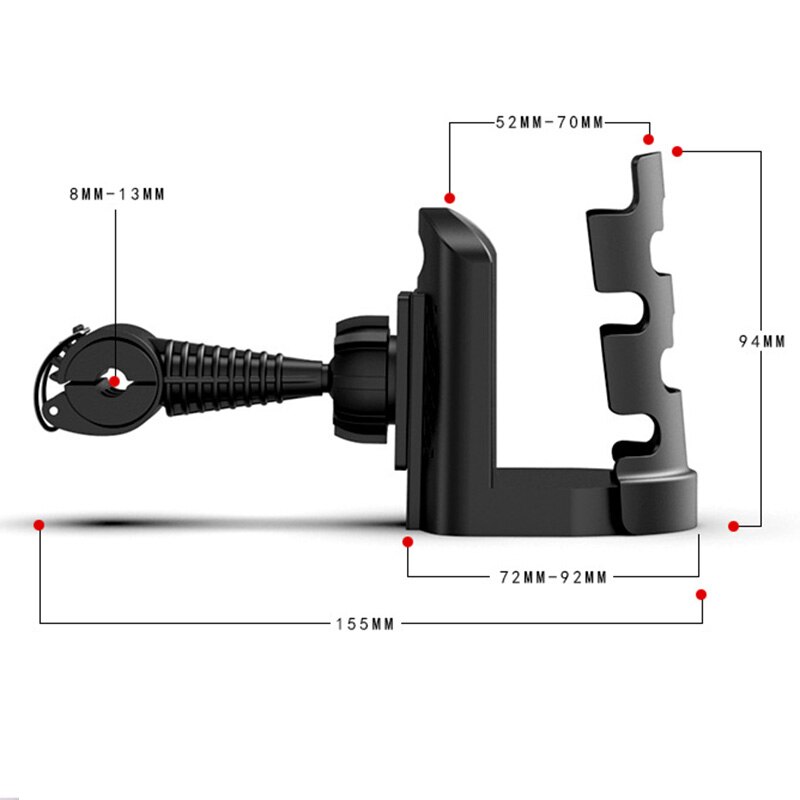 Verstelbare bekerhouder voor op de fiets, waterfleshouder voor op de fiets, kinderwagenbekerhouder voor op de motor, buitensporten