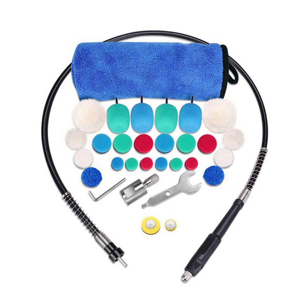 Mini Polishing Machine Car Polisher Extention Tools Beauty Detailing Polishing Kit for Rotary Polisher: 30PCS / 58 11