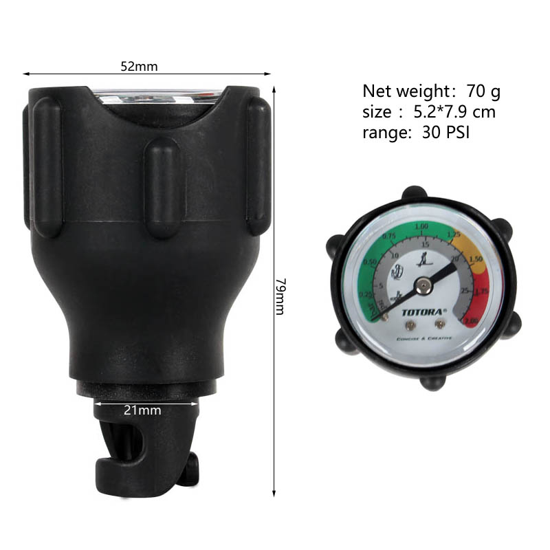 pressure gauge 30psi 2 bar inflatable boat SUP board kayak air pressure reader test measurement accessory inflation pump