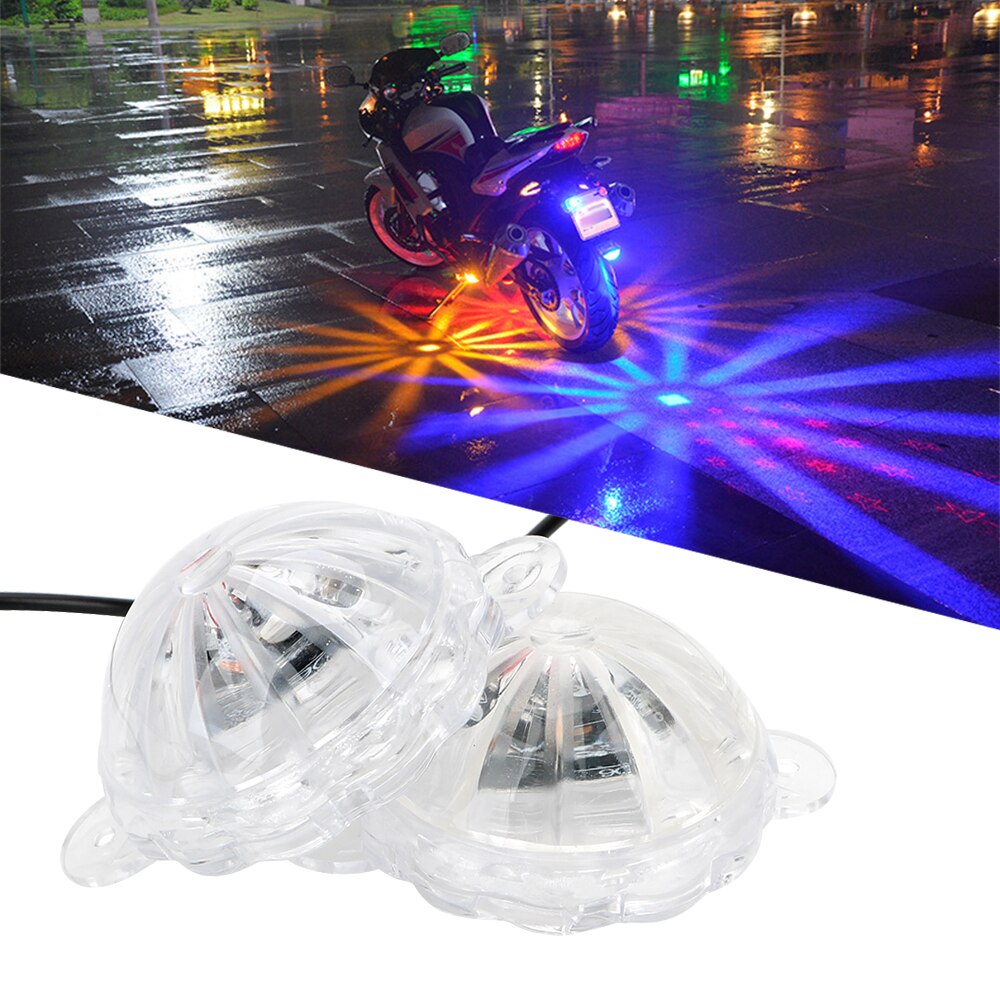 Flash stroboscopique LED pour motos, lumière d&#39;ambiance, éclairage pour châssis, DC 12V