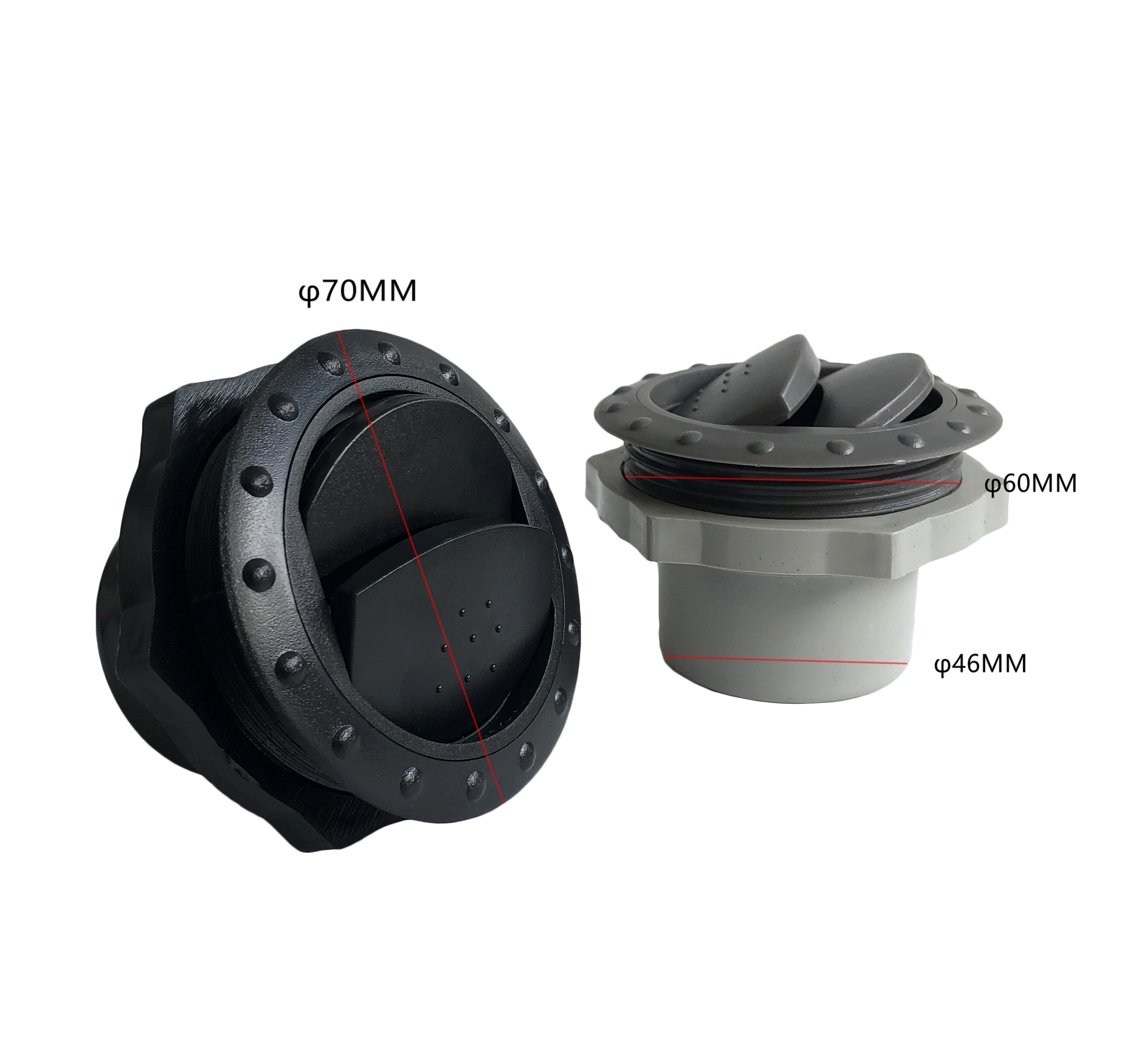 Universal 60mm 2.35" Round A/C Air Outlet Vent for RV Bus Boat Yacht Auto Car Air Conditioner Vent Replacement Parts Accessories