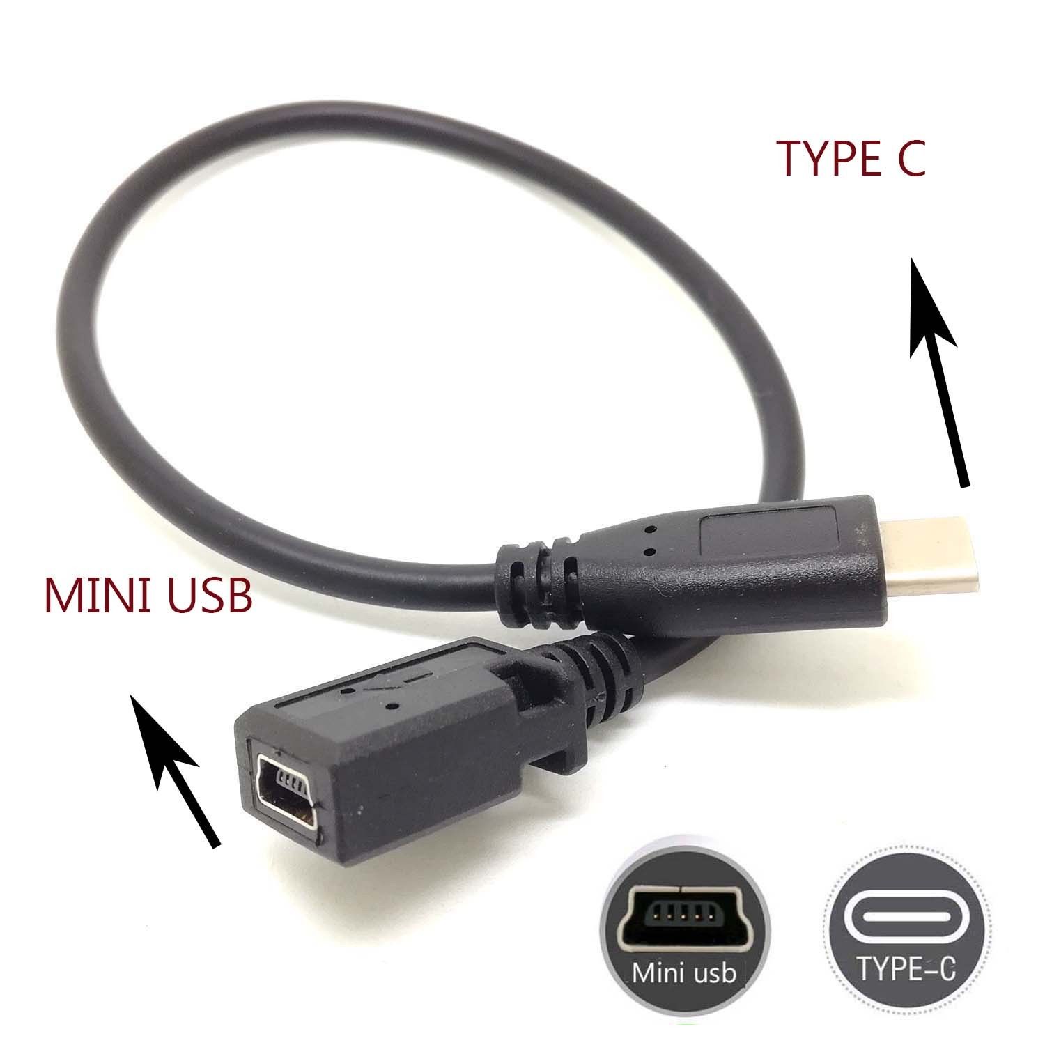 Type C Usb 3.1 Male Naar 5pin Mini Usb Vrouwelijke Opladen Data Sync Cable Cord Adapter
