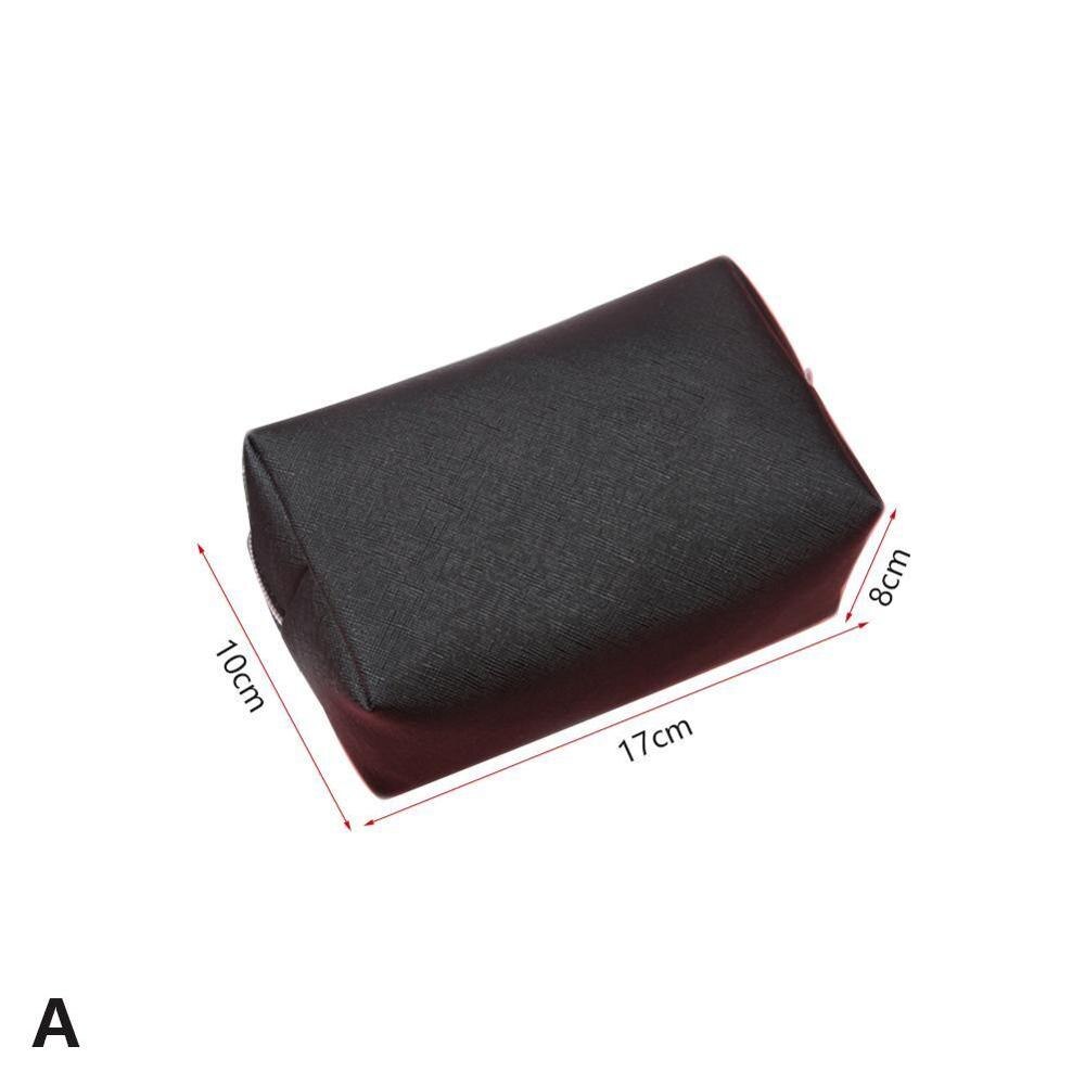 Black Pencil Case For Girls School PU Leather Big Capacity Pencil Bag Pencil Case School Supplies Stationery: A