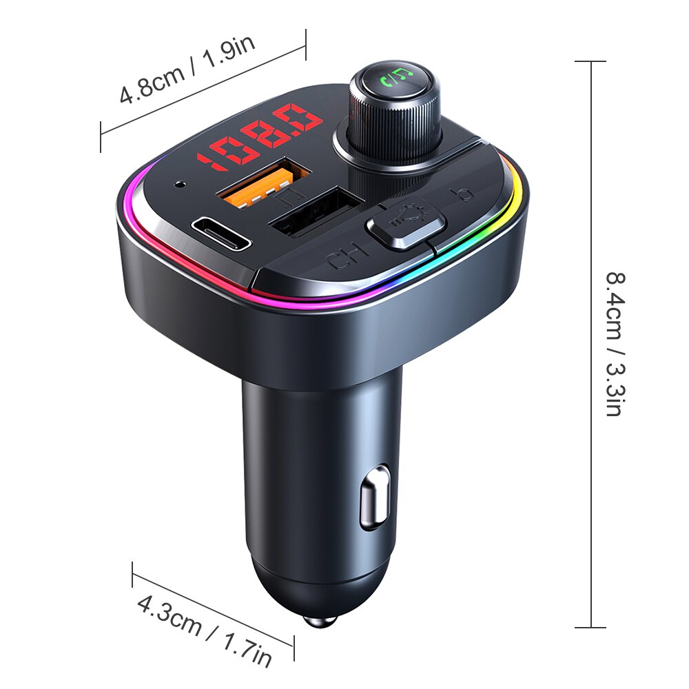 BT for Car FM Transmitter Wireless Radio Adapter Music Player Hand-Free Car Kit Movtalk Supertooth