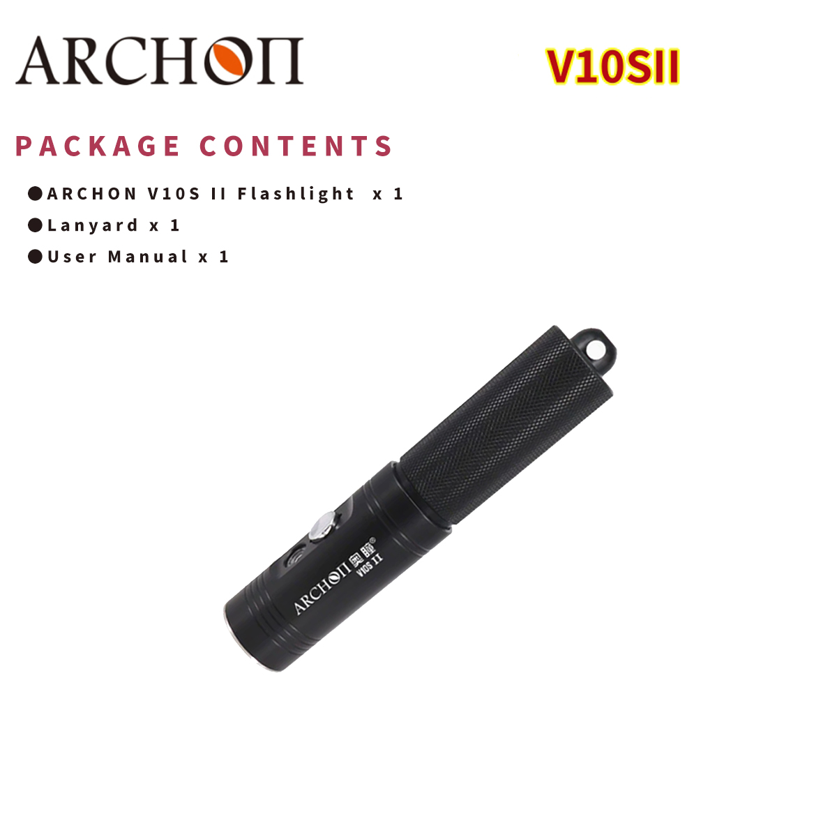 ARCHON V10S II 1200LM doprowadziło Latarka robić nurkowania Lanter Latarka robić nurkowania Podwodna latarka robić nurkowania