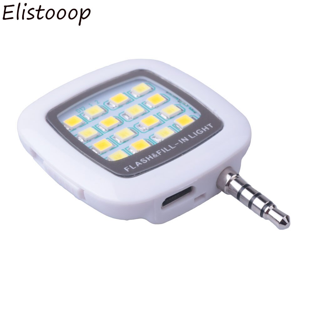 16 LED Lights Mobile Phone LED Flash Light Adjustable Fill light For iPhone for Android Phones Mini Selfie Sync Flashlight
