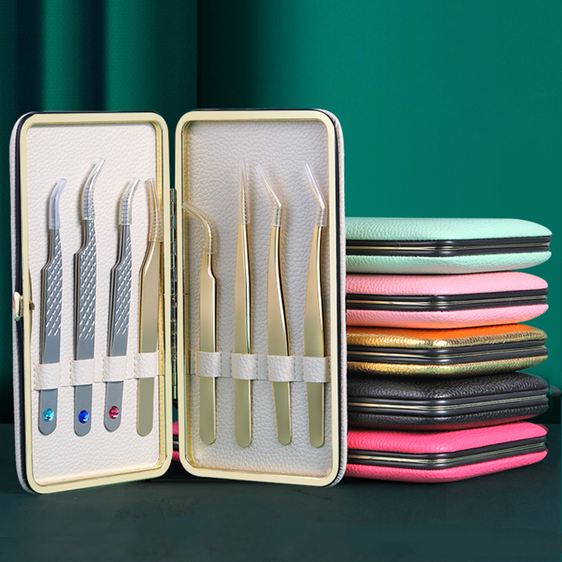 Trucco ciglia pinzette strumenti borsa estensione ciglia pinzette custodia strumento cosmetico scatola di immagazzinaggio per pinzette kit OEM tutto'ingrosso