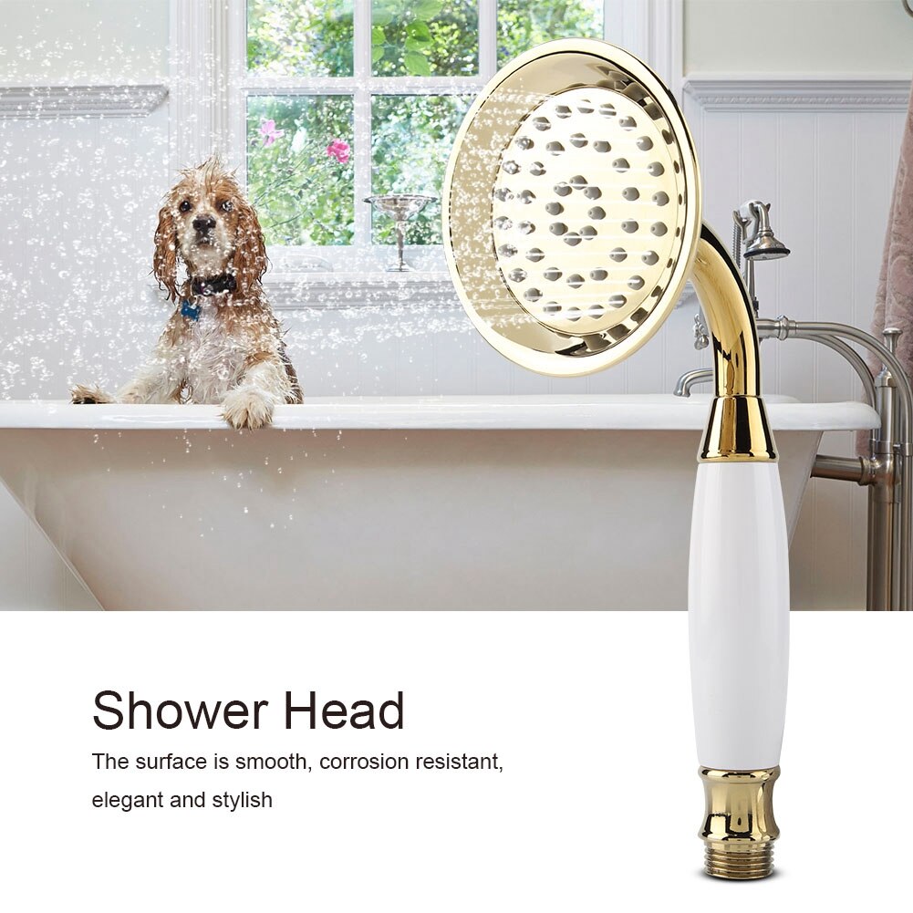 G1/2" Gold Handheld Shower Head Bathroom Sprayer hand shower high pressure douchekop pommeau de douche