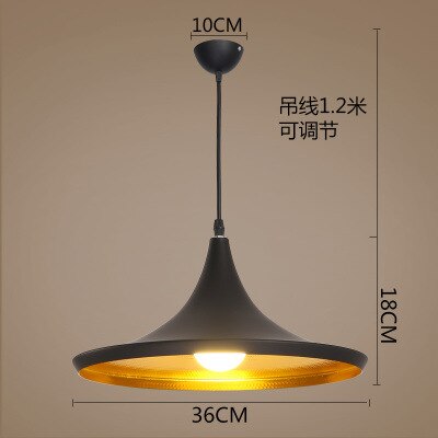 Hellende binnenlampenkap van smeedijzer, industriële retro, retro edison, moderne kroonluchter, led-plafond, woonkamer, slaapkamer, huislamp: A